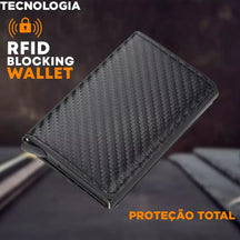 Carteira Antifurto Blindada com Proteção RFID Preto