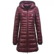 Casaco Feminino Sobretudo Puffer Pluma de Ganso - Portátil